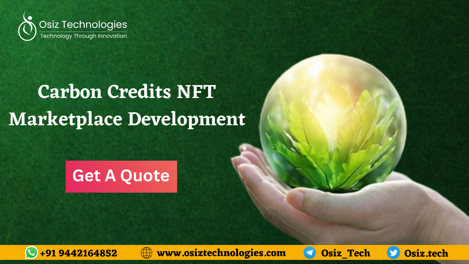Materialize your dream of building a full-featured Carbon credits NFT Marketplace with a reliable Carbon credits NFT Marketplace Development Service 